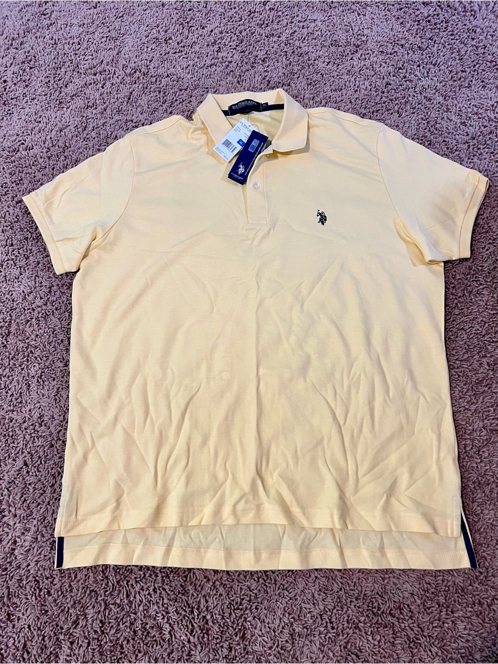 U.S. Polo Assn. Yellow Short Sleeve Polo with Chest Logo